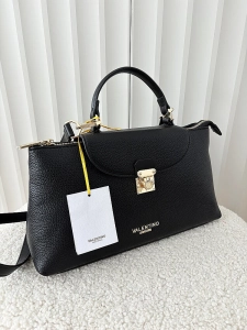 Valentino Creations torebka shopperka czarna z klapką