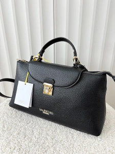 Valentino Creations torebka shopperka czarna z klapką