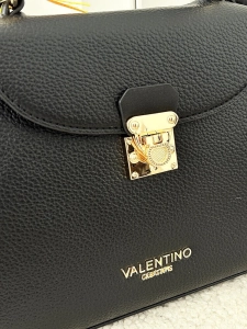 Valentino Creations torebka shopperka czarna z klapką