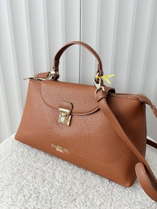 Valentino Creations torebka shopperka camelowa z klapką
