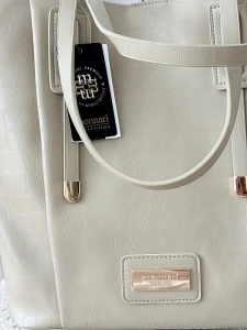 Monnari torebka shopper na ramię i listonoszka 2w1 beżowa design