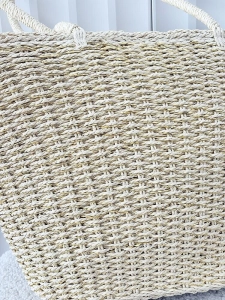 Flora&Co torebka shopper koszyk beżowa ze złotym