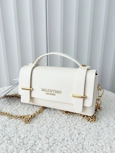 Valentino Creations torebka mini listonoszka jasnobeżowa gładka