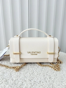 Valentino Creations torebka mini listonoszka jasnobeżowa gładka
