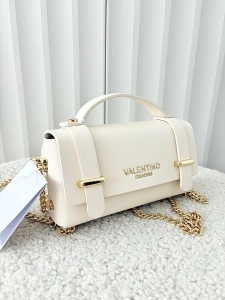 Valentino Creations torebka mini listonoszka jasnobeżowa gładka
