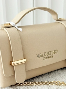 Valentino Creations torebka mini listonoszka beżowa gładka