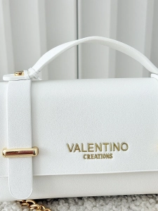 Valentino Creations torebka mini listonoszka biała gładka
