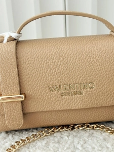 Valentino Creations torebka mini listonoszka ciemnobeżowa