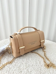 Valentino Creations torebka mini listonoszka ciemnobeżowa