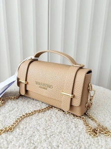 Valentino Creations torebka mini listonoszka ciemnobeżowa