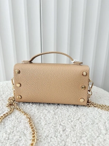 Valentino Creations torebka mini listonoszka ciemnobeżowa