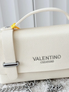 Valentino Creations torebka mini listonoszka jasnobeżowa