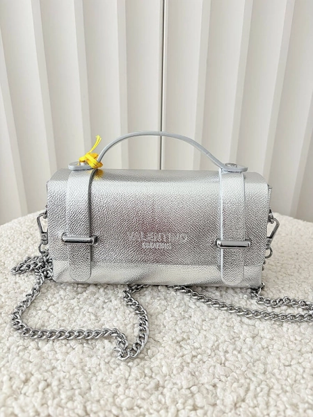 Valentino Creations torebka mini listonoszka srebrna