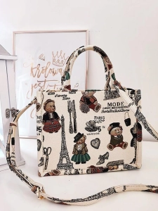 OUTLET Henney Bear London torebka mini shopperka beżowa w misie