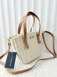 Flora&Co torebka mini shopper koszyk beżowa
