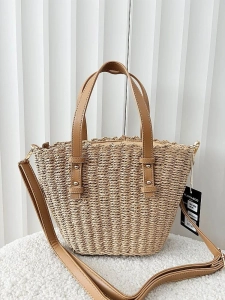 Flora&Co torebka mini shopper koszyk ciemnobeżowa