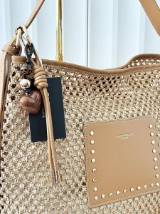 Flora&Co torebka shopper koszyk na ramię ciemnobeżowa