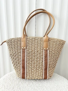 Flora&Co torebka shopper koszyk ciemnobeżowa
