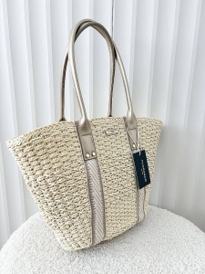 Flora&Co torebka shopper koszyk beżowa