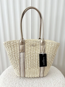 Flora&Co torebka shopper koszyk beżowa