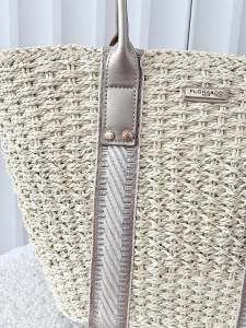 Flora&Co torebka shopper koszyk beżowa