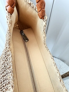 Mandoline torebka shopper koszyk na ramię ciemnobeżowa