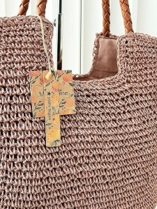Mandoline torebka shopper koszyk na ramię różowa