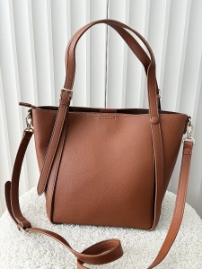 Valentino Creations torebka shopper camelowa