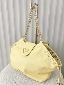Massimo Contti torba shopper żółta serduszko