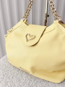 Massimo Contti torba shopper żółta serduszko