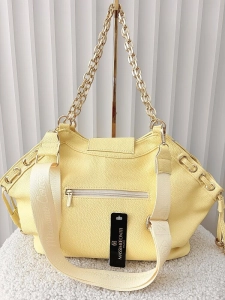 Massimo Contti torba shopper żółta serduszko
