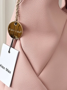 Alex Max torba shopper różowa na ramię geometryczna