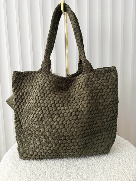 Torebka shopper zielona plecionka ekozamsz
