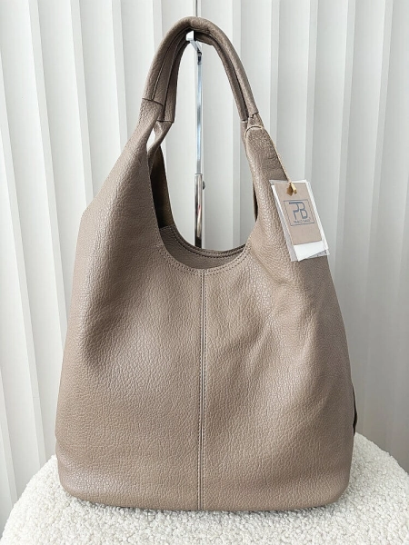 Torebka shopper na ramię i listonoszka 2w1 taupe
