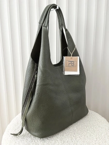 Torebka shopper na ramię i listonoszka 2w1 zielona