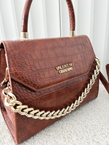Valentino Creations torebka kuferek z klapką camelowa design
