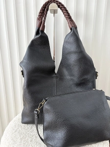 Maxfly torebka shopper na ramię i listonoszka 2w1 czarna