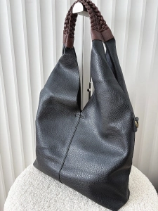 Maxfly torebka shopper na ramię i listonoszka 2w1 czarna