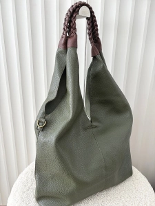 Maxfly torebka shopper na ramię i listonoszka 2w1 zielona
