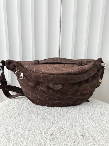 Laura Biaggi nerka maxi zamszowa brązowa design