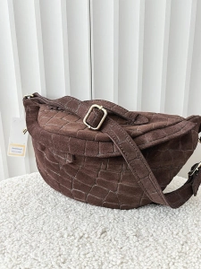 Laura Biaggi nerka maxi zamszowa brązowa design