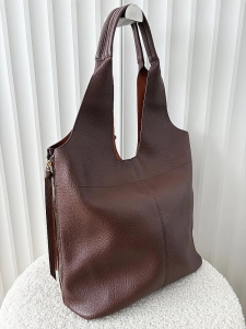 Gallantry torebka shopper na ramię i listonoszka 2w1 czekoladowa