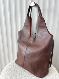 Gallantry torebka shopper na ramię i listonoszka 2w1 czekoladowa