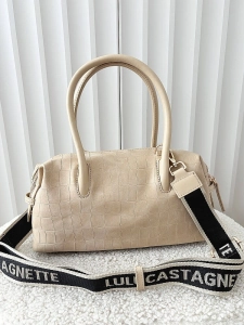 Lulu Castagnette torebka kuferek beżowa design