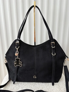  Lulu Castagnette torebka shopper czarna ekozamsz