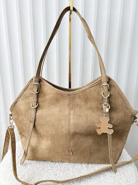  Lulu Castagnette torebka shopper beżowa ekozamsz