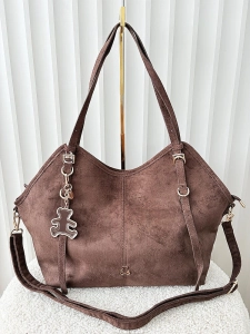  Lulu Castagnette torebka shopper czekoladowa ekozamsz