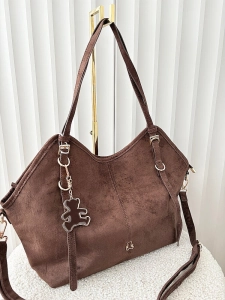 Lulu Castagnette torebka shopper czekoladowa ekozamsz