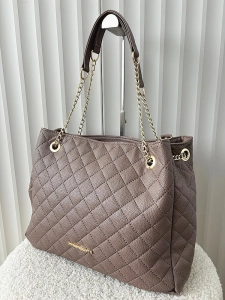 Massimo Contti torba shopper pikowana taupe