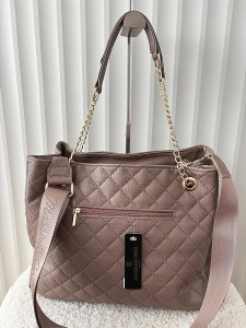 Massimo Contti torba shopper pikowana taupe